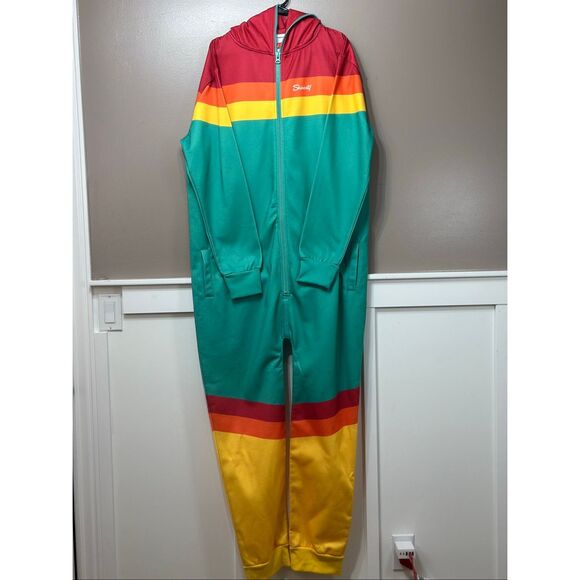 NWOT Shinesty The Backcountry Bomber Retro 70s Onesie Men's Large - Picture 2 of 14